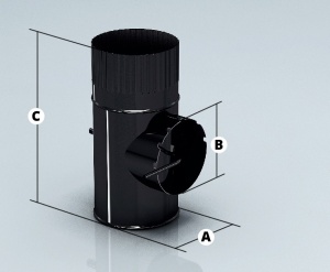 Шибер (заслонка) поворотный d = 150 мм  AGNI  ЭМАЛИРОВАННЫЙ