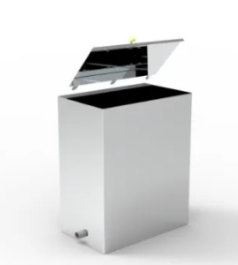 Бак 45 литров 1 мм наставной ЖАРА (500х450х200, штуцер слева)