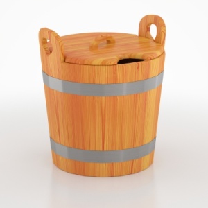 Запарник 22 л с крышкой ЛИСТВЕННИЦА НАТУРАЛЬНАЯ