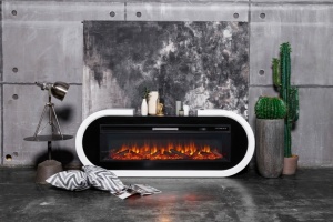 Портал  Soho 60 белый с черным для электроочага Vision 60 LED (RoyalFlame)