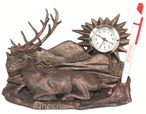 Часы ХДИ-10.009  АЛТАЙ патина (ГР: 225 х 105 х 140 мм) ЛИТКОМ