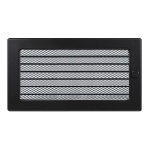 Решетка вентиляционная ЧЕРНАЯ с жалюзи (170 х 300 мм) FIREWAY