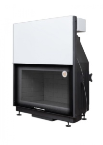 Топка ВЕГА 1200 с подовым горением принтинг черный шамот d = 250 мм (18 кВт) Экокамин (TBN1200B)