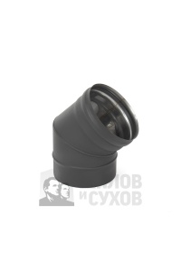 Колено 45 градусов d = 150 мм ТИС (0,8 ММ) MC Black