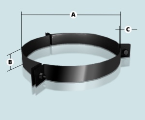 Хомут под растяжки d = 280 мм  AGNI  ЭМАЛИРОВАННЫЙ
