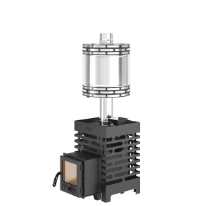 Печь для бани ASTON 12 с баком круглым дверца со стеклом (6 - 14 м.куб)