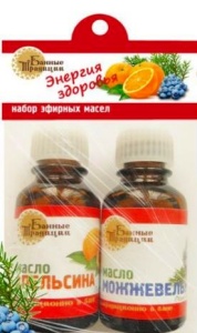 Набор масел 2*15 мл (апельсин, можжевельник) БТ