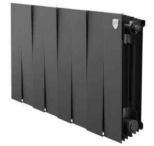 Радиатор биметаллический ROYAL THERMO PIANO FORTE NOIR SABLE 300/100 -  8 секций
