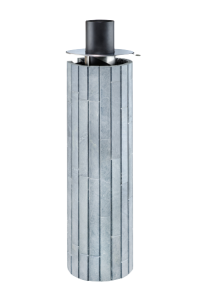 Дымоход - экономайзер со встроенным шибером в ламелях ТАЛЬКОХЛОРИТ НАБОРНЫЙ d = 115 мм L = 1000 мм