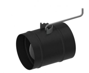 Шибер ТМФ  поворотный d =  150 мм 1,5 мм антрацит  для печей Доцент Герма Яуза Прагматик  (2)