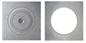 Плита П1-10А с одним отверстием для конфорок / под казан 6-22 литров (ПР:700 х 700 х 16,5 мм) ЛИТКОМ