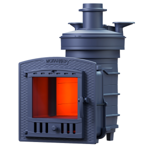 Печь-каменка чугунная ИСКАНДЕР ЗК 18П2  дверца ПАНОРАМА (18 м.куб)  под облицовку