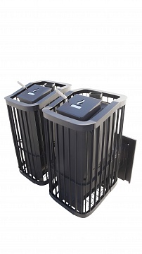 Печь-каменка ТЕРМА КАМЕНКА  МИНИ дверца ПАНОРАМА закрытая каменка (до 12 м.куб)