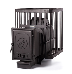 Печь-каменка  чугунная PAROVAR 18 СЕТКА КОВКА дверца 413 (10 - 18 м.куб)