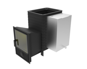 Печь-каменка ФАВОРИТ 15 дверца Д-1 с баком 35 литров d = 115 мм (8 - 20 м.куб.)