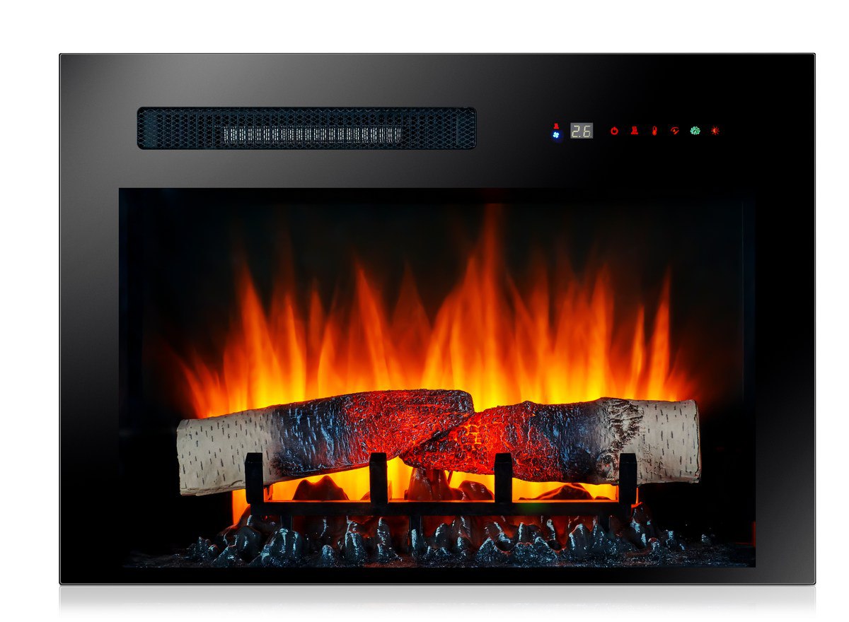 Электроочаг Mirage 25 LED, с 25 диагональю, 0,9 -1,8 кВт (пульт ДУ, сенс. уп, терм-т, рег.ярк)